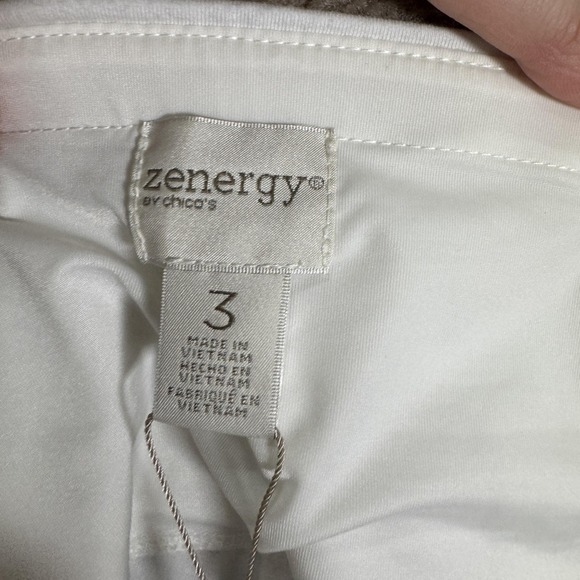 Chico's Zenergy So Slimming Leggings Womens 3 XL White Crop High Rise Pull On - Picture 12 of 15
